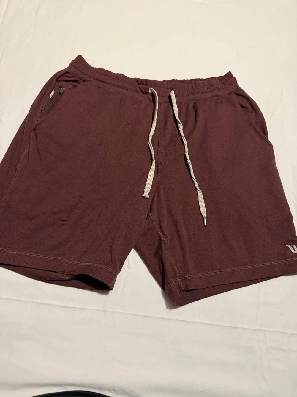 Vuori Men's Maroon Athletic Drawstring Shorts